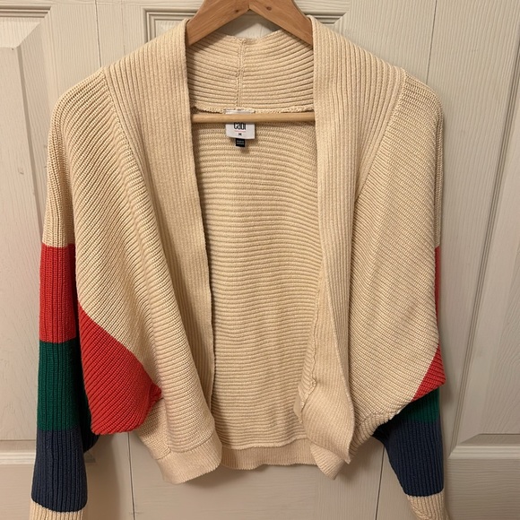 Cabi TRIO SOPHIA STRIPED OPEN FRONT CARDIGAN
Colorblock cardigan size Medium - Picture 5 of 8